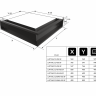 Решётка Kratki Luft 400х800х120 45S угловая левая черная