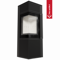 Печь Kratki PRO TORA/S 8 кВт Nero Assoluto (Белая футеровка)
